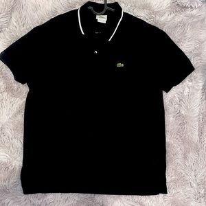 Polo shirt black, size 6 regular fit excellent condition.